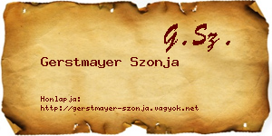 Gerstmayer Szonja névjegykártya