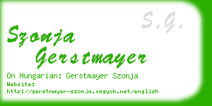 szonja gerstmayer business card